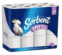 IGA Sorbent 3 Ply Soft & Strong Toilet Tissue offer