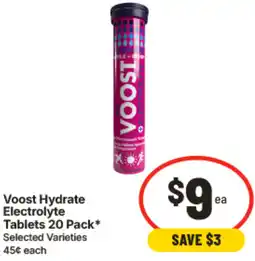IGA Voost Hydrate Electrolyte Tablets offer