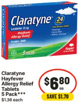 IGA Claratyne Hayfever Allergy Relief Tablets offer
