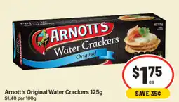 IGA Arnotts Original Water Crackers offer