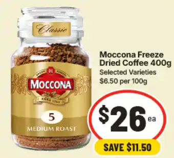 IGA Moccona Freeze Dried Coffee offer