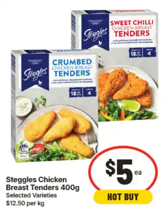IGA Steggles Chicken Breast Tenders offer
