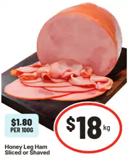IGA Honey Leg Ham Sliced or Shaved offer