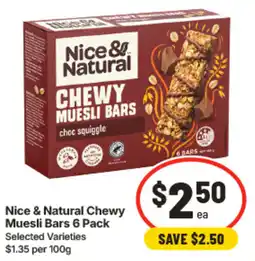 IGA Nice & Natural Chewy Muesli Bars offer