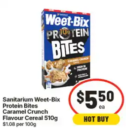 IGA Sanitarium Weet Bix Protein Bites Caramel Crunch Flavour Cereal offer