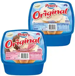 IGA Peters Original Ice Cream Selected Varieties offer