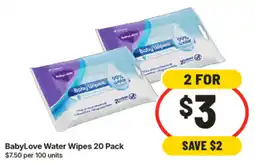 IGA BabyLove Water Wipes offer