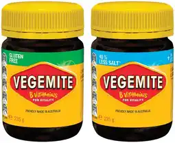 IGA Vegemite Gluten Free or 40% Less Salt 235g offer