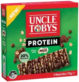 IGA Uncle Tobys Protein Bars 5 Pack or Le Snak 6 Pack Selected Varieties offer