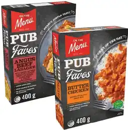 IGA On The Menu Pub Faves Frozen Meal Selected Varieties offer