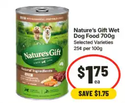 IGA Natures Gift Wet Dog Food offer