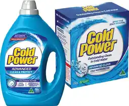 IGA Cold Power Laundry Liquid 2 Litre, Powder 2kg or Capsules 29 Pack Selected Varieties offer