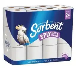 IGA Sorbent 3 Ply Soft & Strong Toilet Tissue offer