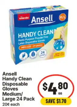 IGA Ansell Handy Clean Disposable Gloves offer