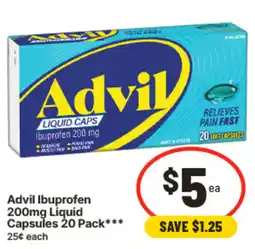 IGA Advil Ibuprofen Liquid Capsules offer