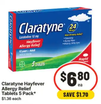 IGA Claratyne Hayfever Allergy Relief Tablets offer