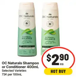 IGA OC Naturals Shampoo or Conditioner offer