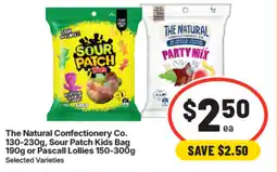 IGA The Natural Confectionery Co. Sour Patch Kids Bag or Pascall Lollies offer