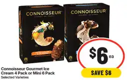 IGA Connoisseur Gourmet Ice Cream or Mini offer