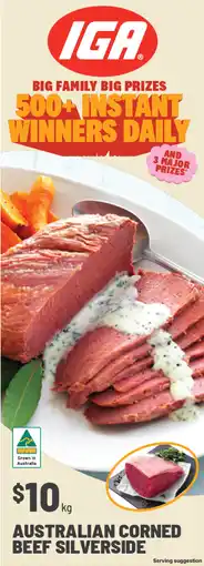 IGA Australian corned beef silverside offer