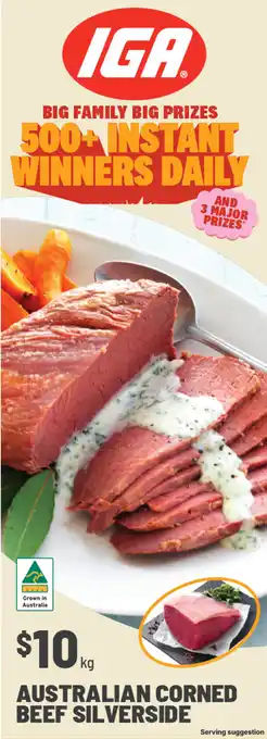 IGA Australian corned beef silverside offer