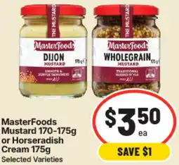 IGA MasterFoods Mustard or Horseradish Cream offer