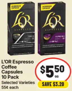 IGA L OR Espresso Coffee Capsules offer