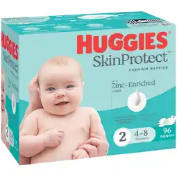 Woolworths Huggies Skin Protect Jumbo Nappies Size 96 offer