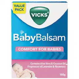 Woolworths Vicks Baby Balsam Decongestant Rub offer