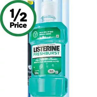 Woolworths Listerine Antibacterial Mouthwash offer