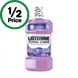 Woolworths Listerine Total Care Antibacterial Mouthwash offer