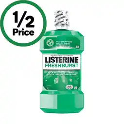 Woolworths Listerine Freshburst Antibacterial Mouthwash offer