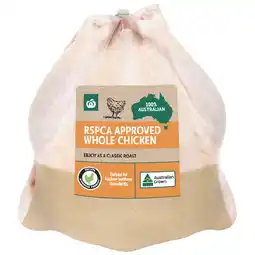 Woolworths Australian Fresh Whole Plain RSPCA Approved Chicken – From the Meat Dept offer