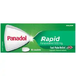 Woolworths Panadol Rapid Fast Pain Relief with Paracetamol 500mg Caplets§ offer