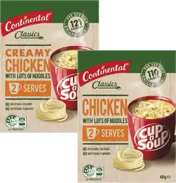 Coles Continental Cup a Soup 2 Serves-75g offer