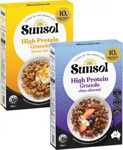 Coles Sunsol High Protein Granola offer