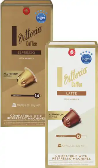 Coles Vittoria Nespresso Compatible Coffee Capsules offer