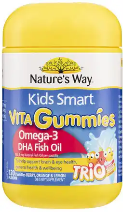 Coles Nature's Way Kids Smart Vita Gummies Omega 3 Fish Oil offer