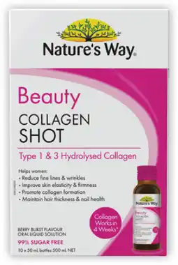 Coles Nature's Way Beauty Collagen Shot 50mLx10 Pack offer