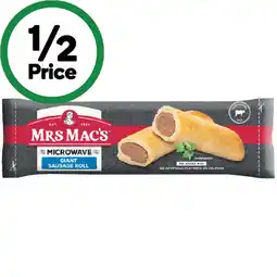 Woolworths Mrs Mac’s Microwave Pie or Sausage Roll 140-175g offer