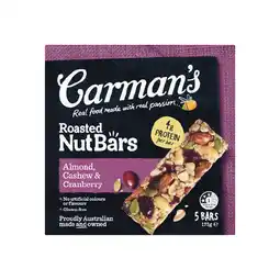 Woolworths Carman’s Nut Bars offer