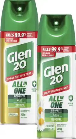 Coles Glen 20 Disinfectant Spray offer