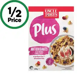 Woolworths Uncle Tobys Plus Cereal offer
