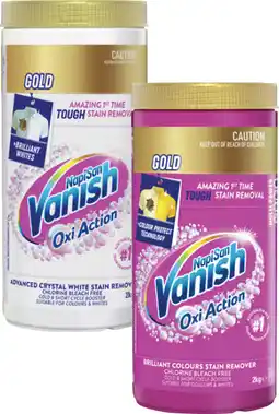Coles Vanish NapiSan Oxi Action Gold Stain Remover Powder offer