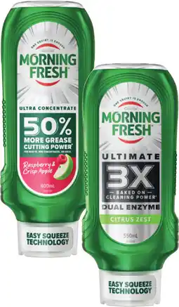 Coles Morning Fresh Easy Squeeze Dishwashing Liquid-600mL offer