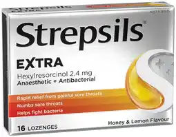 Coles Strepsils Extra Honey & Lemon Lozenges offer