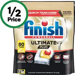 Woolworths Finish Ultimate Plus Lemon Dishwashing Tablets offer