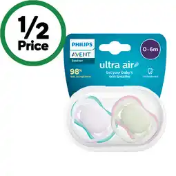 Woolworths Avent Ultra Air Soother 0-6 Months – Assorted offer