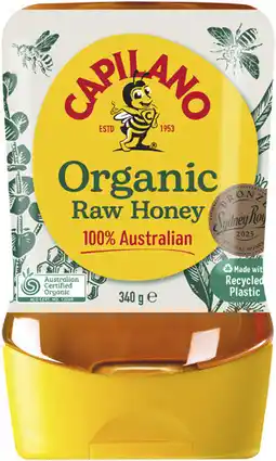 Coles Capilano Organic Raw Honey offer