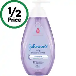 Woolworths Johnson’s Baby Bedtime Bath or Baby Shampoo 500ml offer